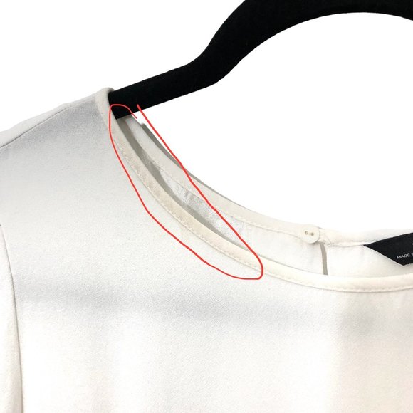 Zara Solid Black White Color Block Long Sleeve Sheath Dress M - Picture 7 of 8